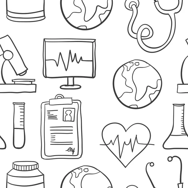 Illustration av objektet medicinsk doodles — Stock vektor