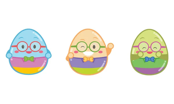 Illustrazione di geek stile uovo di Pasqua — Vettoriale Stock