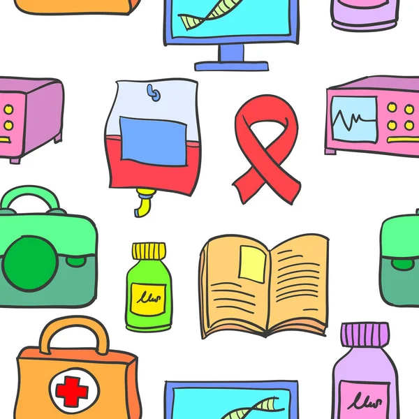 Illustration vecteur de griffes d'objets médicaux — Image vectorielle