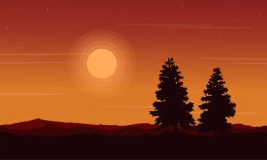 Ladin güzellik manzara siluet