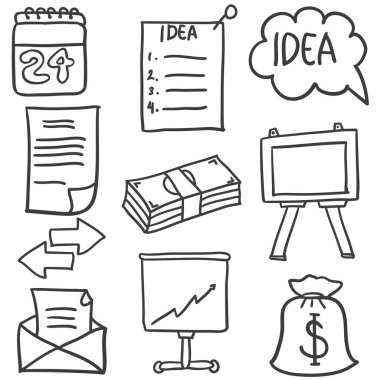 Doodle stili nesne iş