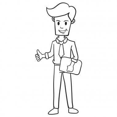 El ile karakter işadamı çizmek