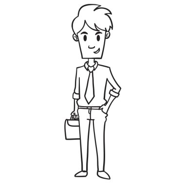 İşadamı karakter vektör çizim