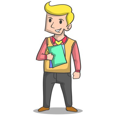 Kağıt karakter stili ile işadamı