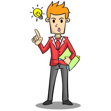 Karakter işadamı fikri ile