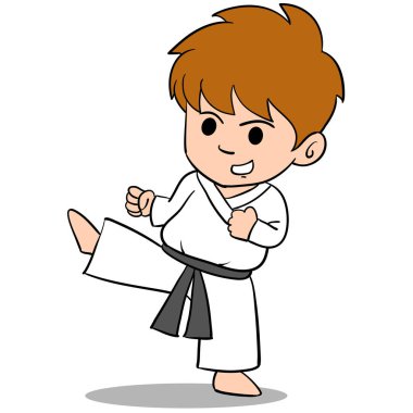 Karakter çocuk spor vektör sanat