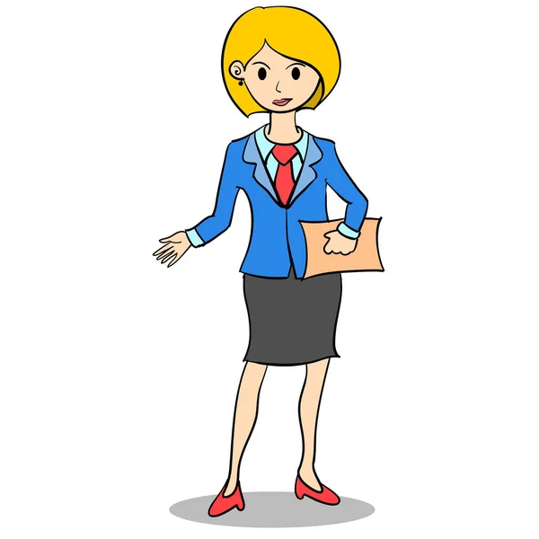 Personagem de design estilo mulher de negócios — Vetor de Stock