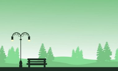 Silhouette sandalye ve Bahçe peyzaj lamba