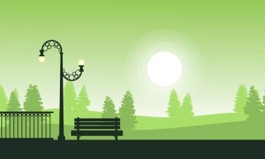 Günbatımı manzara Garden'da silüeti