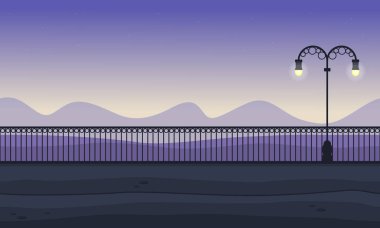 Hill manzara arka plan için topluluğu