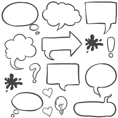 Stil konuşma balonu el çizmek