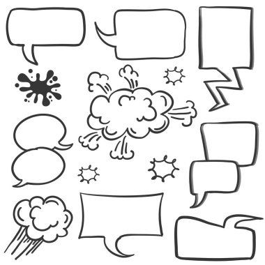 Stil konuşma balonu koleksiyonu ayarla