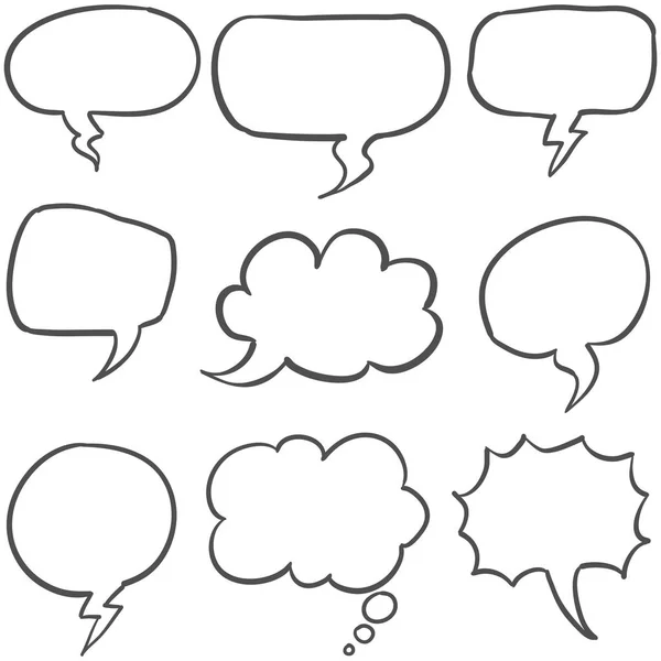 Metin balon tarzı el çizmek dizi