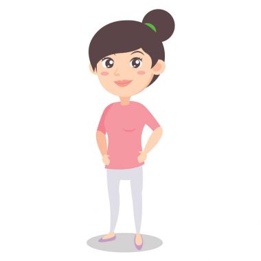 Karakter anne ayakta tasarım