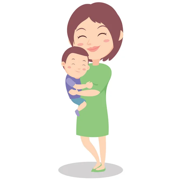 Happy mother style character — Stock Vector