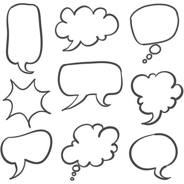 Набор текста пузырь руки рисовать
