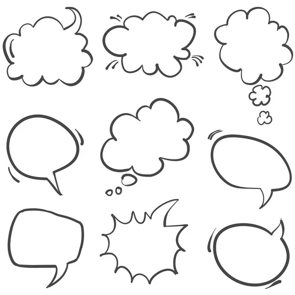 Konuşma balonu el çizmek dizi