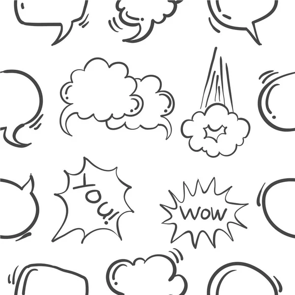 Doodle de style ballon texte dessin à la main — Image vectorielle