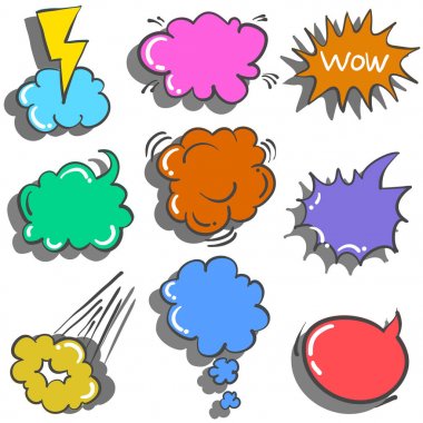 Metin balon tarzı el Doodle çizmek