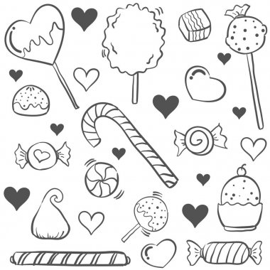 Şeker tarzı el Doodle çizmek