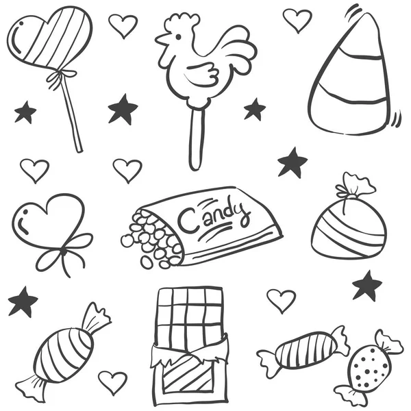 Doodle de caramelo de boceto dulce — Archivo Imágenes Vectoriales