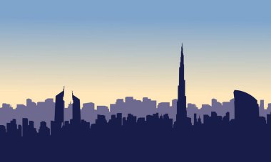 Dubai şehir güzellik sahne siluet