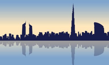 Dubai şehir siluetleri güzellik manzara