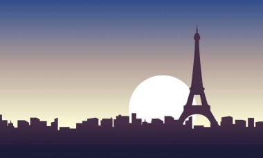 Paris sahne gündoğumu peyzaj