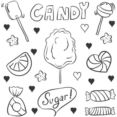 El çizmek şeker tarzı doodle
