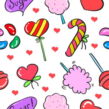 Doodle şeker tatlı Tasarım sanat