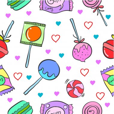 Şeker desen stilini doodle