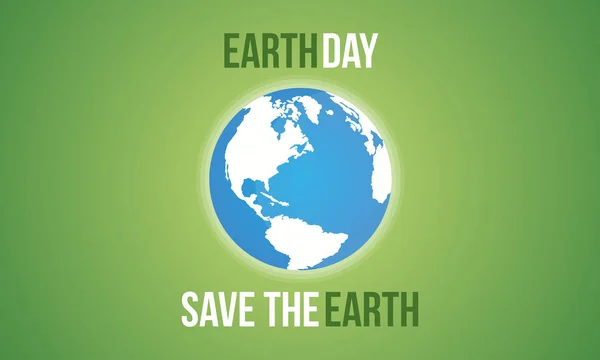 Save the earth vector flat — Stock Vector