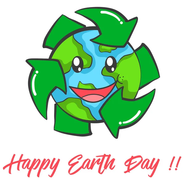 Happy earth day design kollektion — Stockvektor