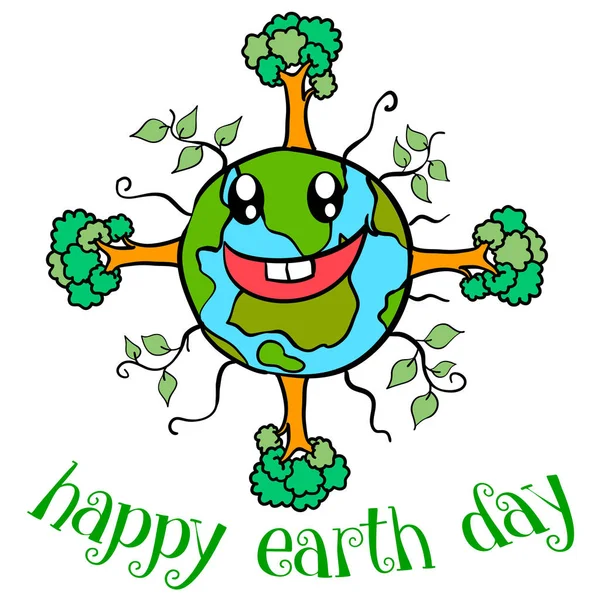 Colección de estilo Doodle Earth Day — Vector de stock