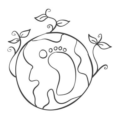 Dünya el çizmek tasarım