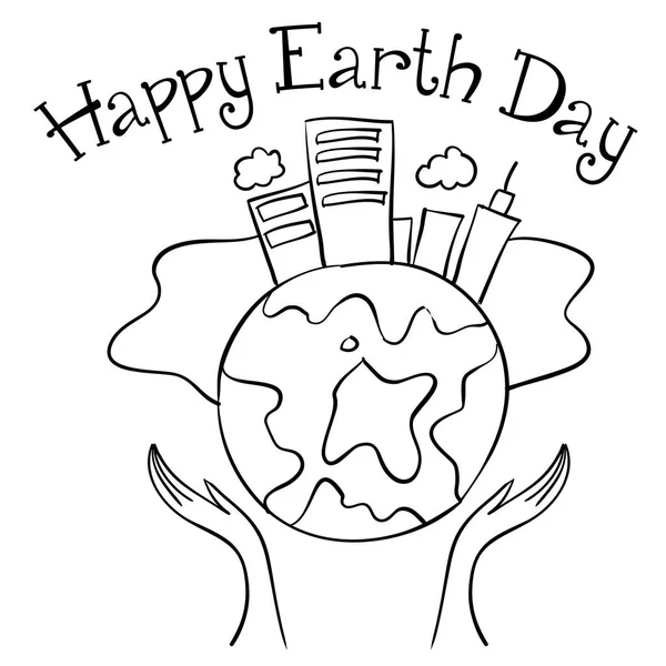 Happy earth day style Kollektion — Stockvektor