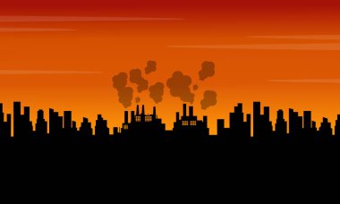 Birçok Sanayi Peyzaj ile kötü çevre