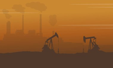 İnşaat kirliliği sanayi ile silüeti