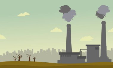 Kirliliği sanayi arka plan topluluğu