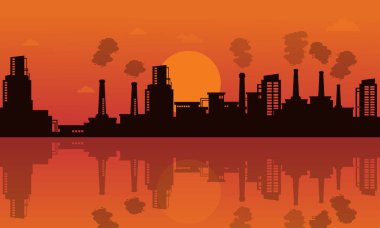 Yansıma arka plan ile sanayi