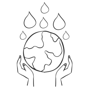 El çizmek dünya karalamalar Kaydet