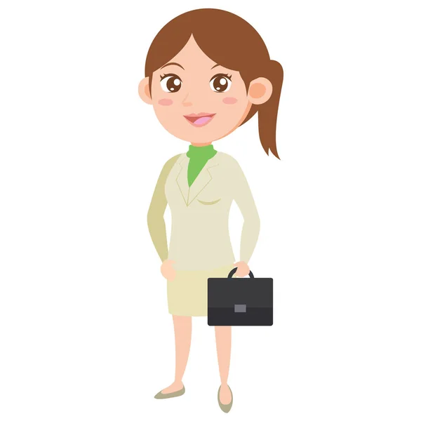 Estilo de las mujeres de negocios carácter colección — Vector de stock