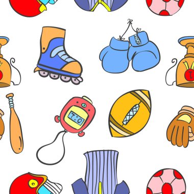 Desen stili spor ekipmanları koleksiyonu