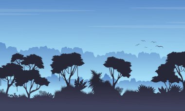 Koleksiyon hisse senedi yağmur ormanı manzara