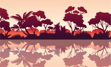 Güzellik sahne yağmur ormanı koleksiyonu hisse senedi