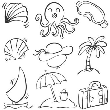 Doodle yaz nesne el çizmek