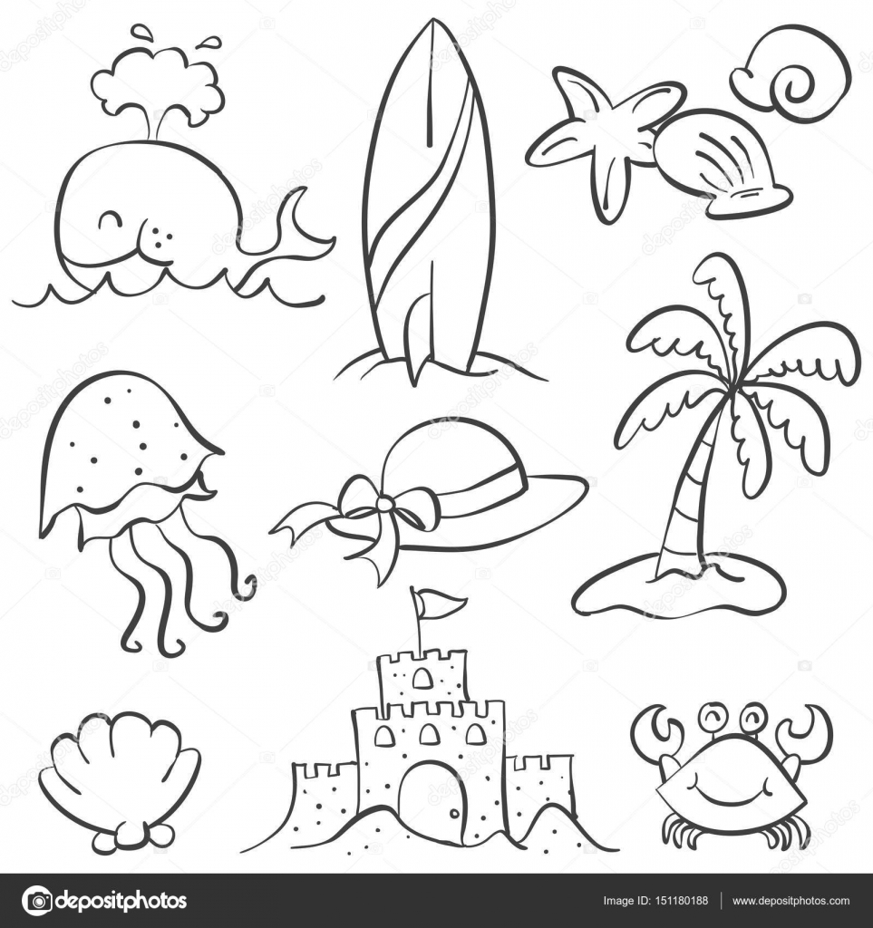 Urlaub Zeichnen Dessiner Doodle De De Vacances 233 T 233 Image