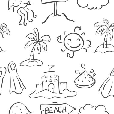 Yaz öğe el Doodle çizmek