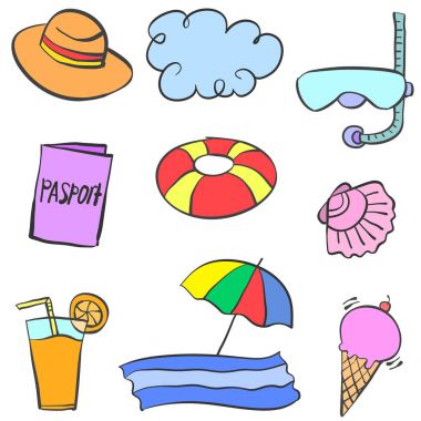 Yaz tema nesnesiyle doodle