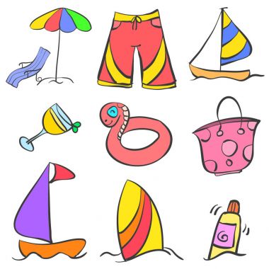 Nesne stili doodle yaz ayarla